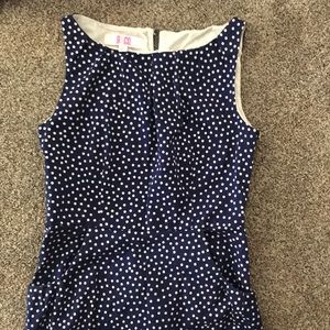 Poka dot-  Pocket knee dress